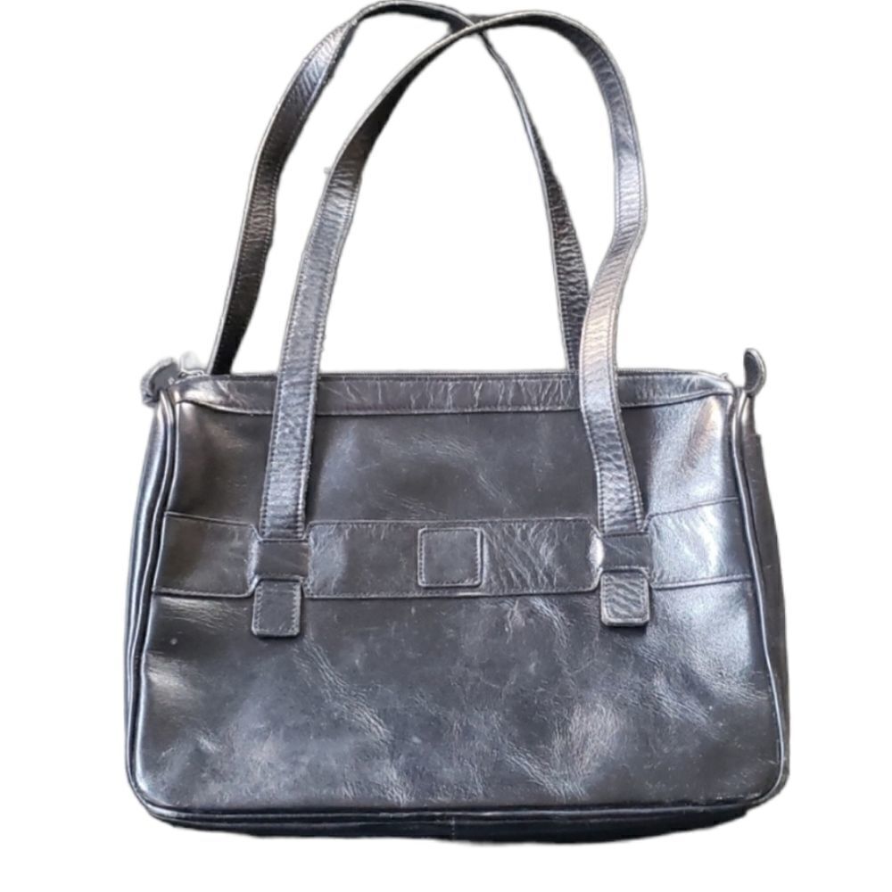 Vintage Black Leather Saks 5th Avenue Purse